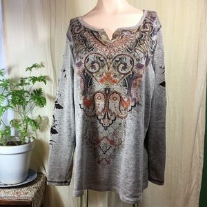 Dress Barn Tops - DB Established 1962 brown & orange tops size 2X Dress Barn Tops - DB Established 1962 brown & orange tops size 2X
